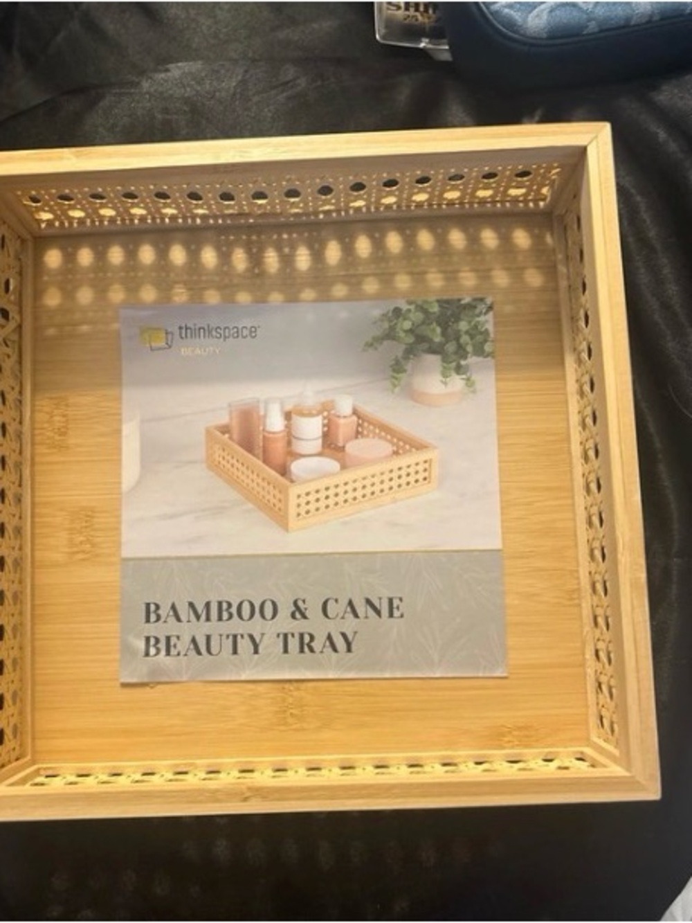 Bamboo & Cane Beauty Tray — Natural